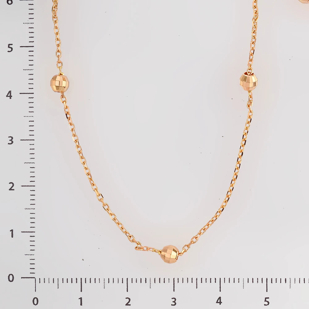 Колье из красного золота 585 пробы