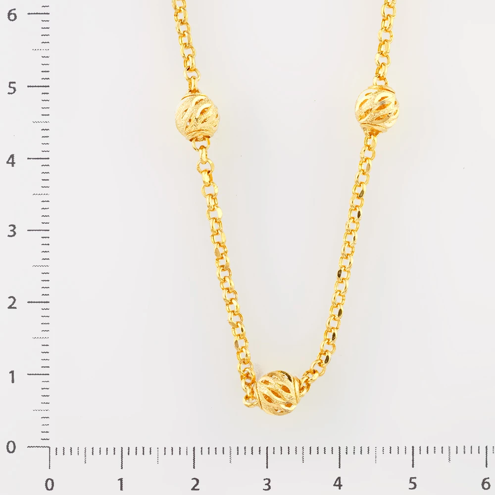 Колье из желтого золота 585 пробы