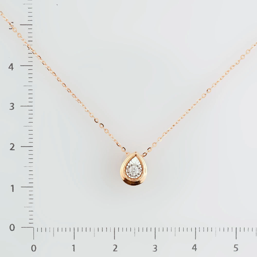 Колье с сапфиром из красного золота 585 пробы