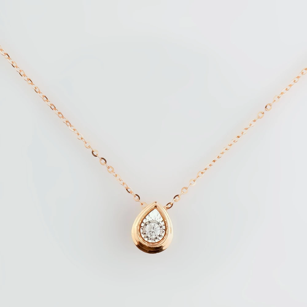 Колье с сапфиром из красного золота 585 пробы