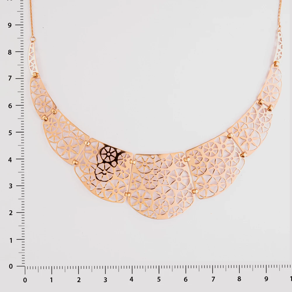 Колье из красного золота 585 пробы