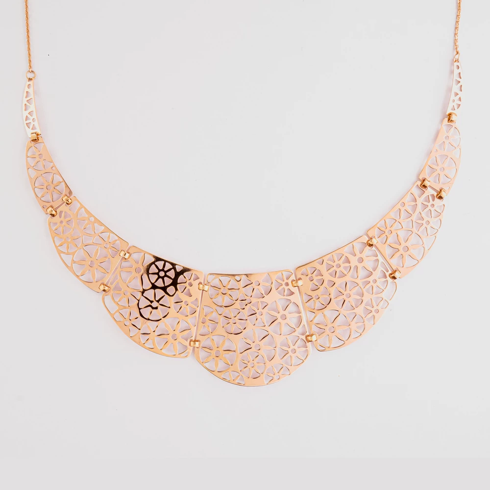 Колье из красного золота 585 пробы