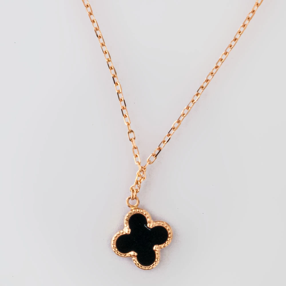 Колье с ониксом из красного золота 585 пробы