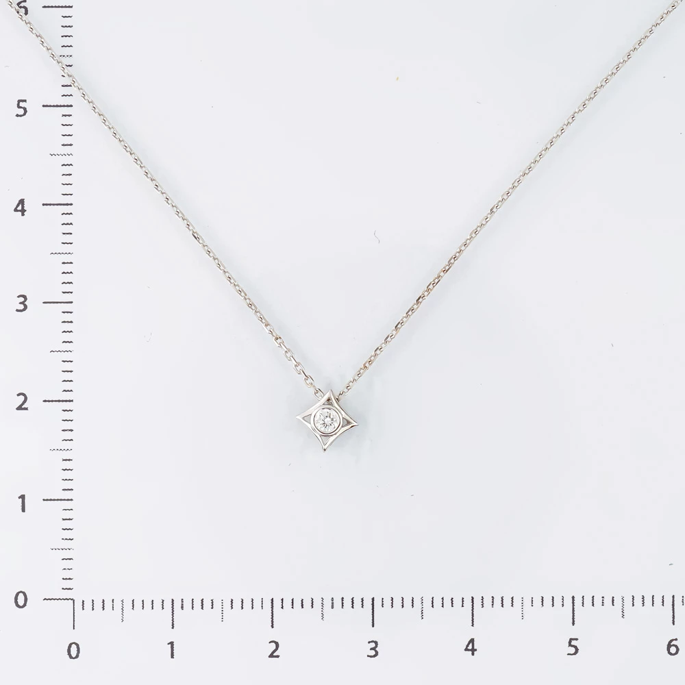 Колье с бриллиантом из белого золота 585 пробы