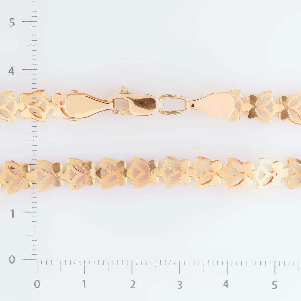 Колье из красного золота 585 пробы