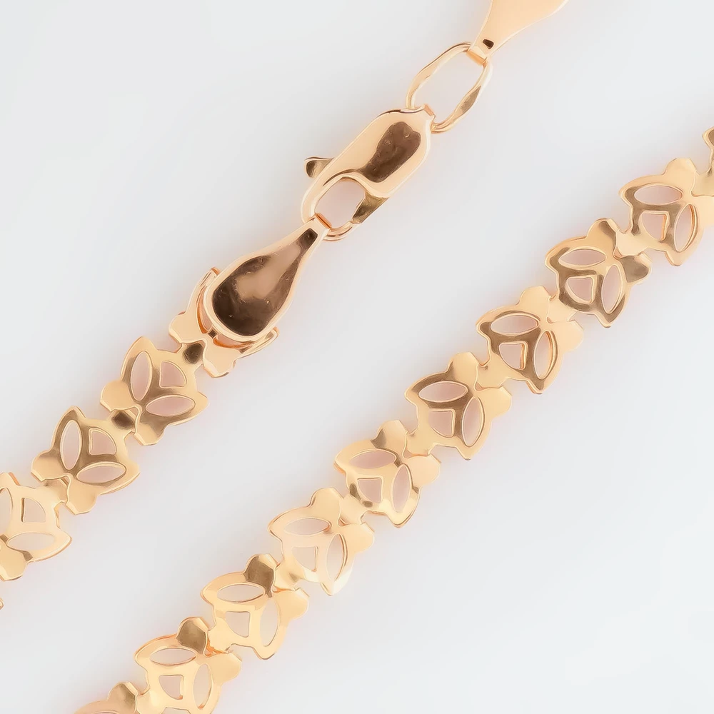 Колье из красного золота 585 пробы