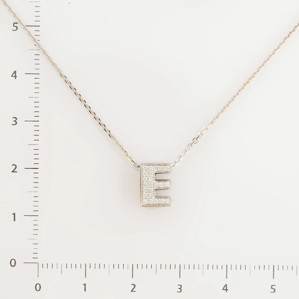 Колье с бриллиантом из белого золота 585 пробы