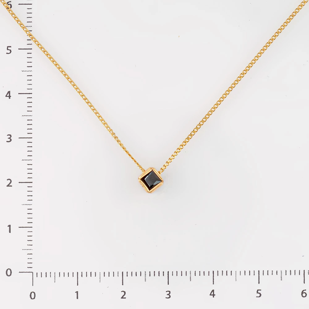 Колье с фианитом из красного золота 585 пробы