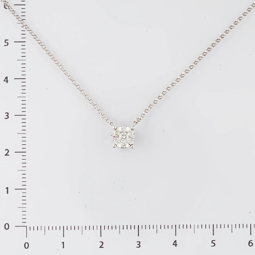 Колье с бриллиантом из белого золота 585 пробы