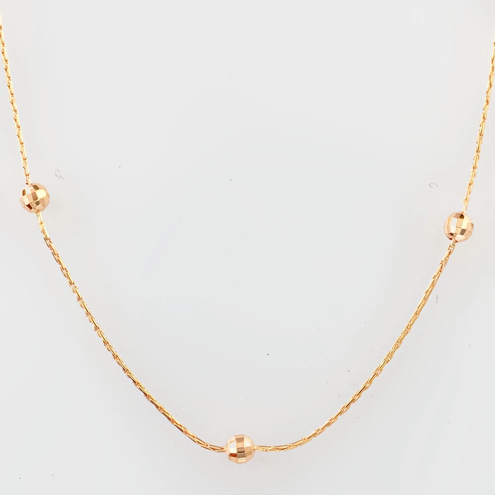 Колье из красного золота 585 пробы