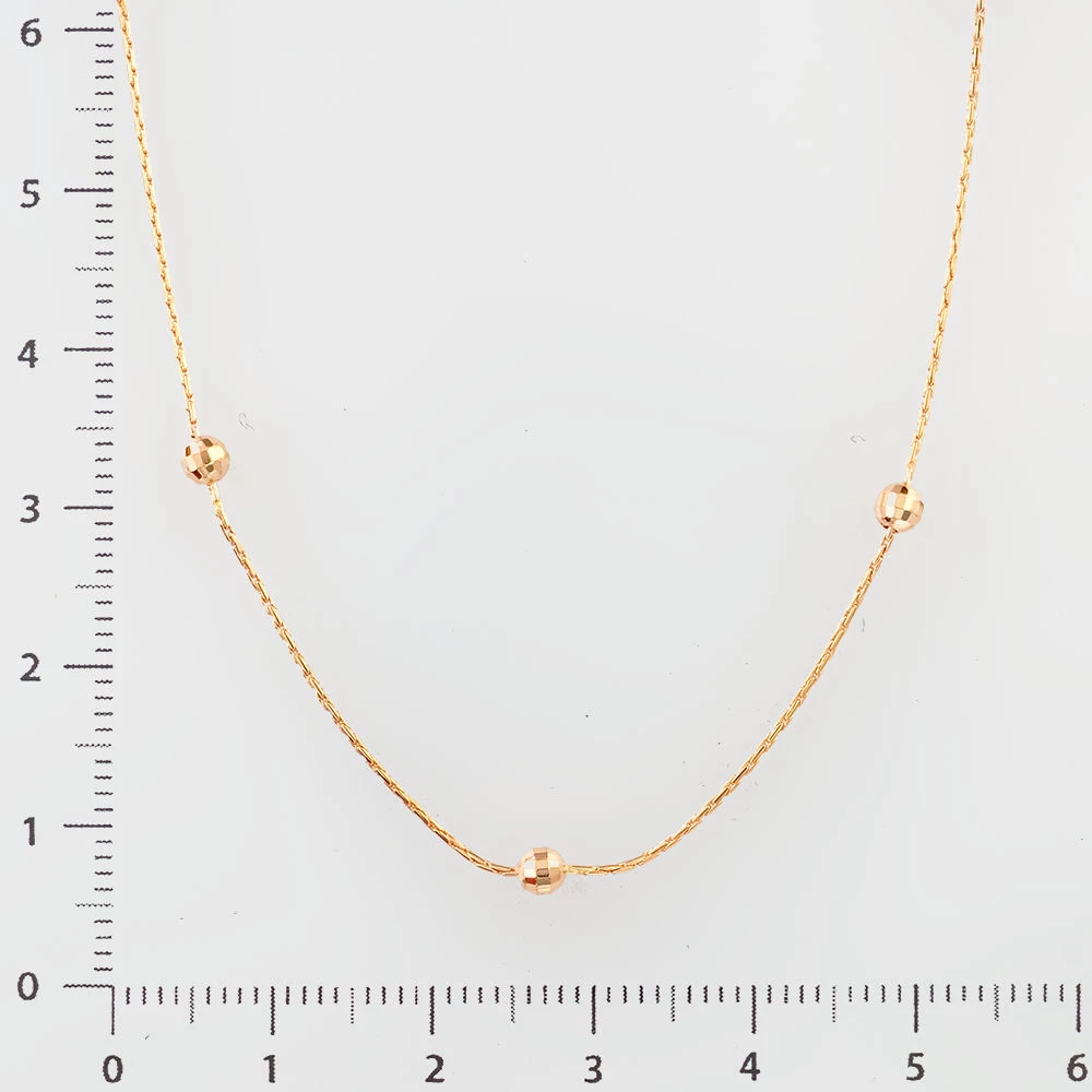 Колье из красного золота 585 пробы