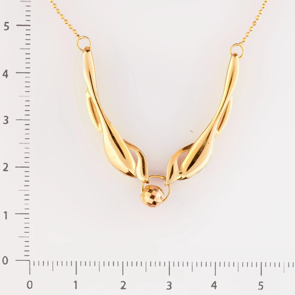 Колье из красного золота 585 пробы