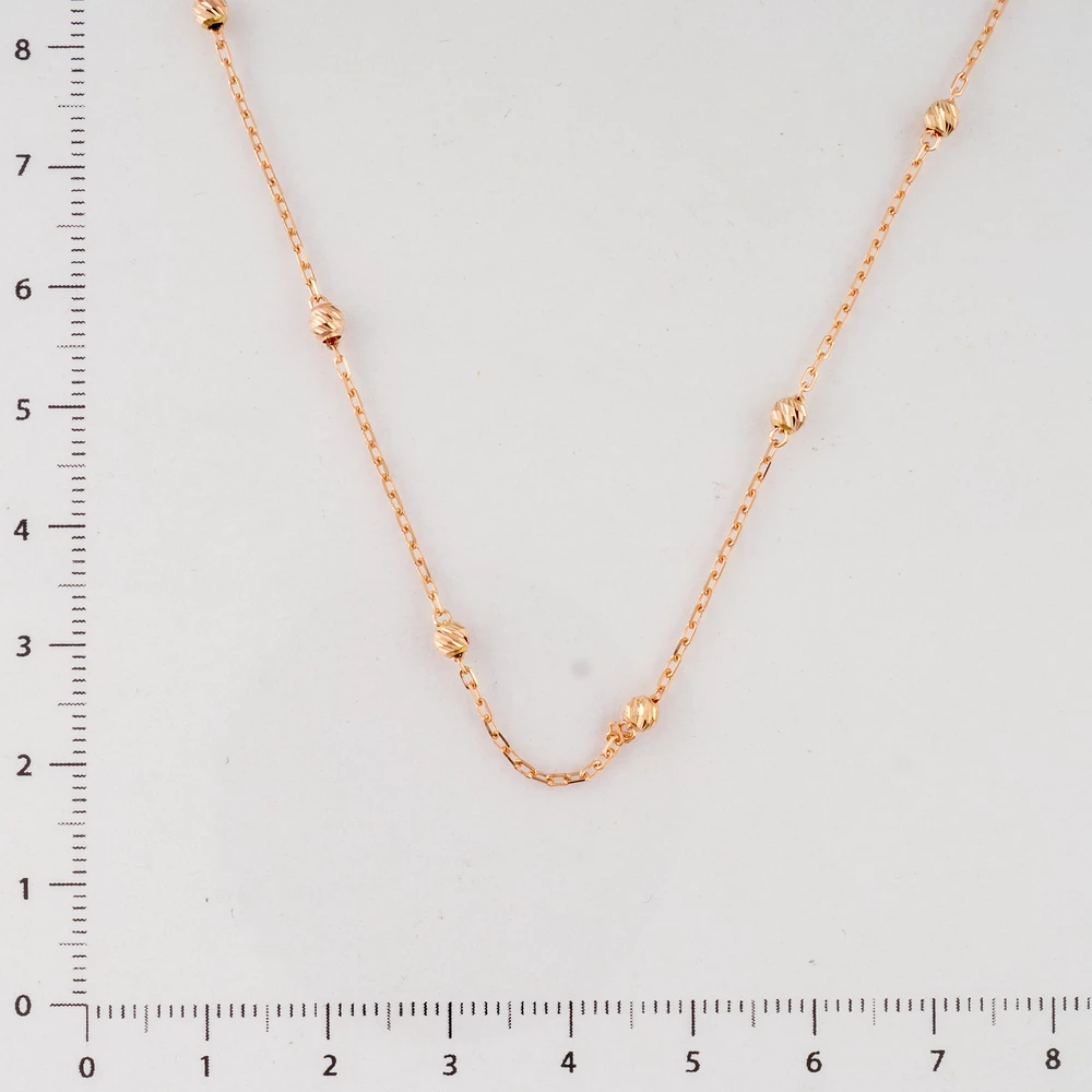 Колье из красного золота 585 пробы