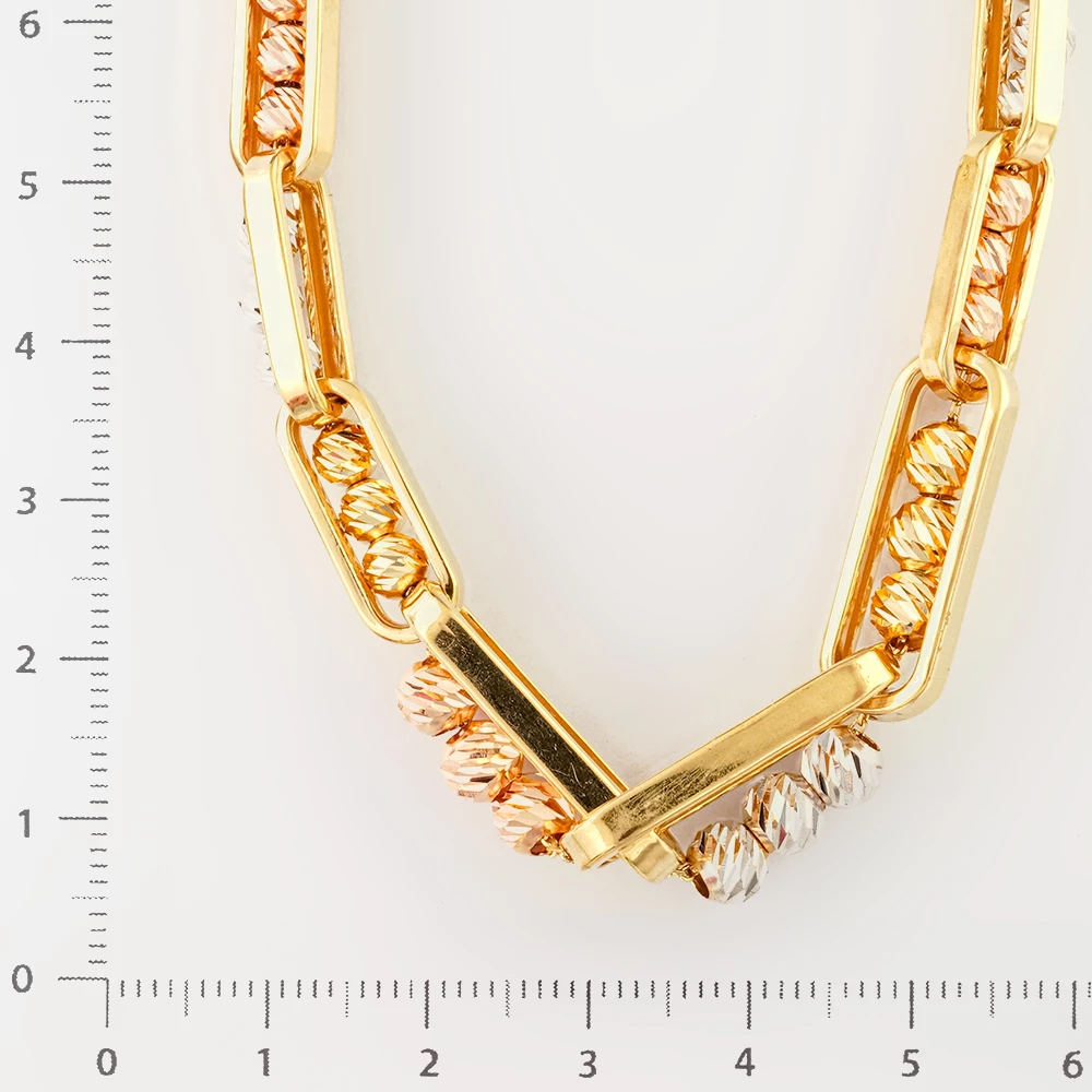 Колье из желтого золота 585 пробы