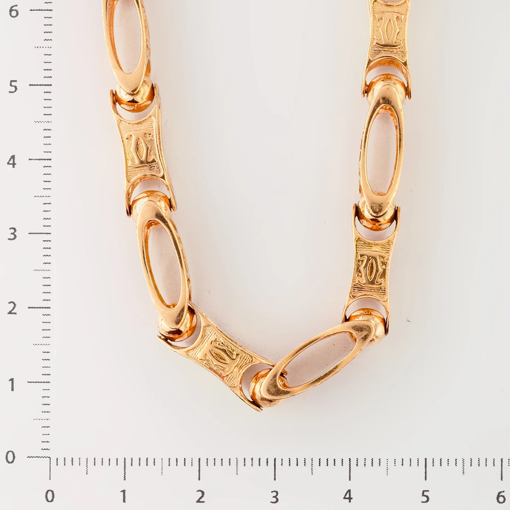 Колье из красного золота 585 пробы