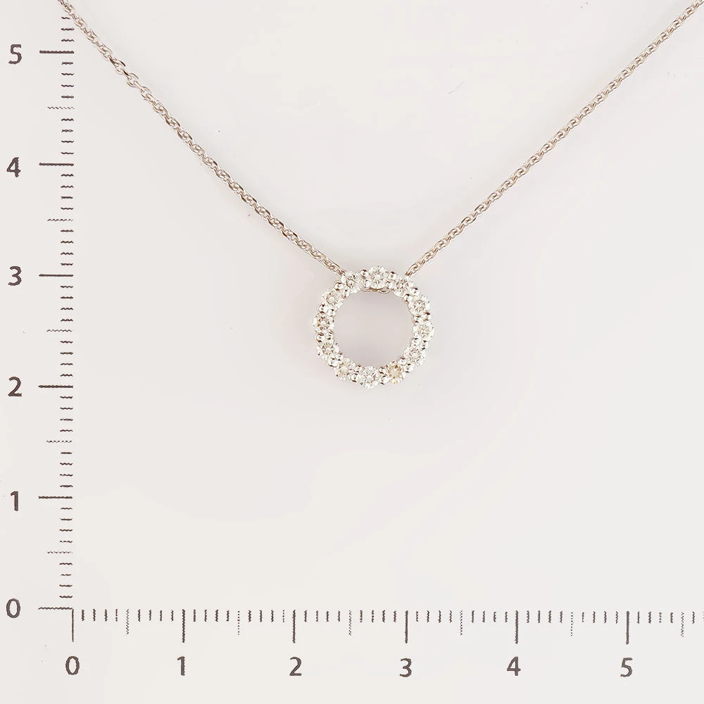 Колье с бриллиантом из белого золота 585 пробы