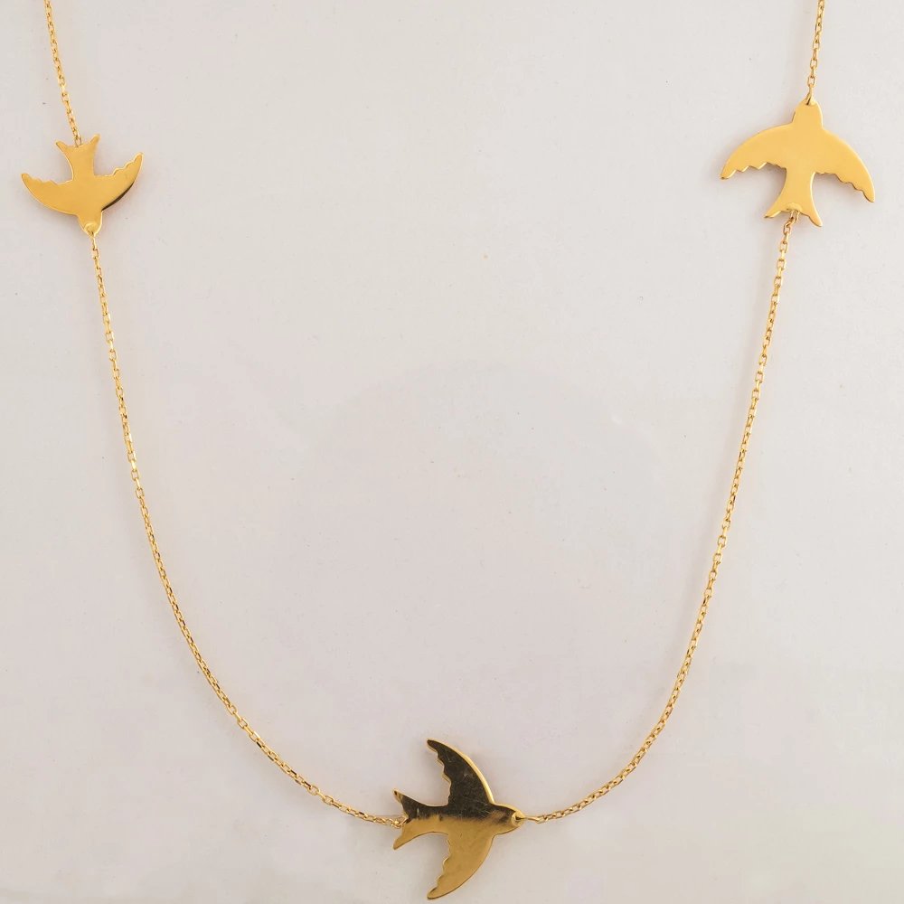 Колье из желтого золота 585 пробы