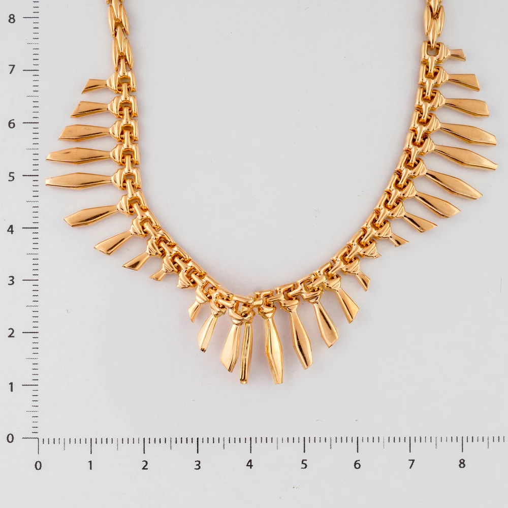 Колье из красного золота 585 пробы