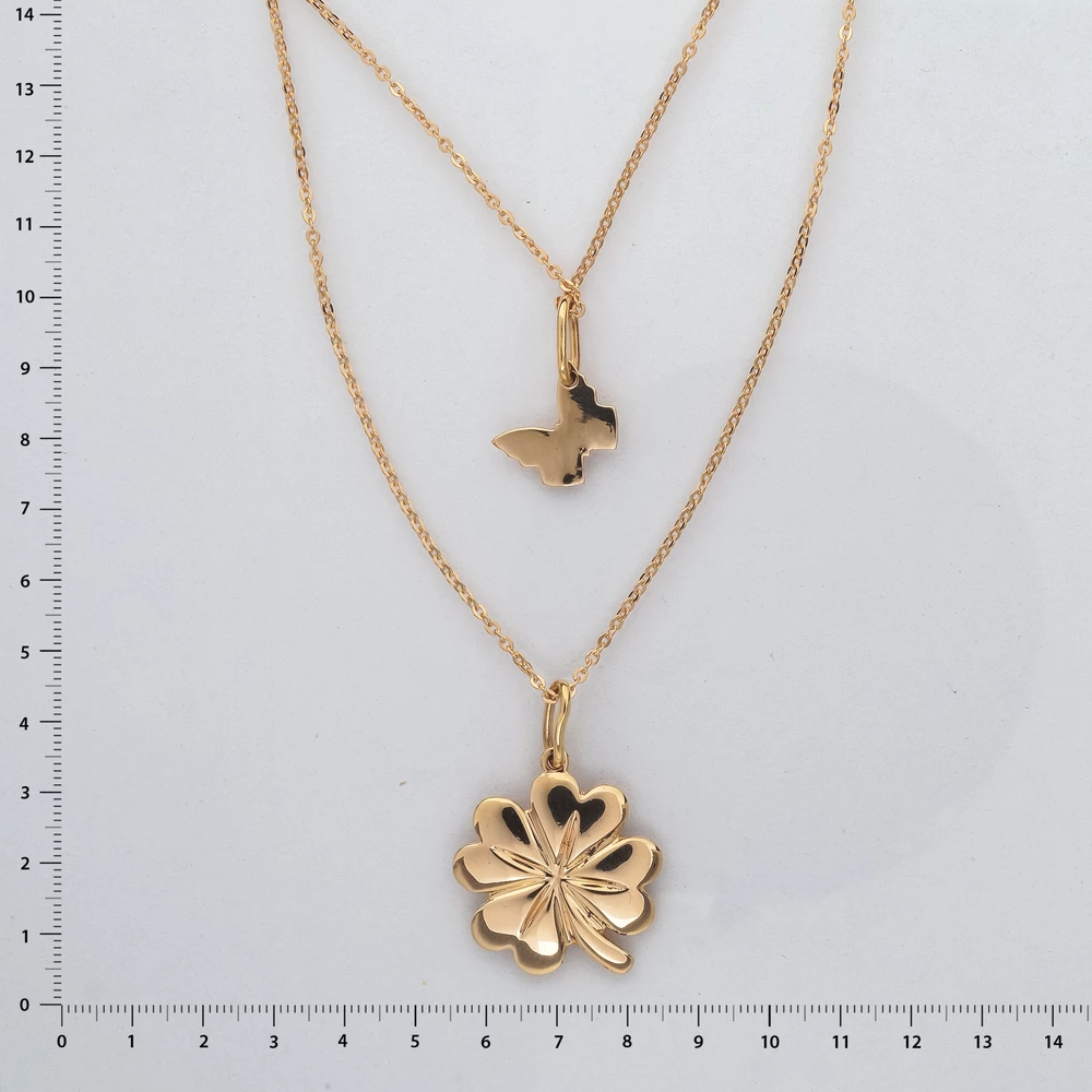 Колье из красного золота 585 пробы