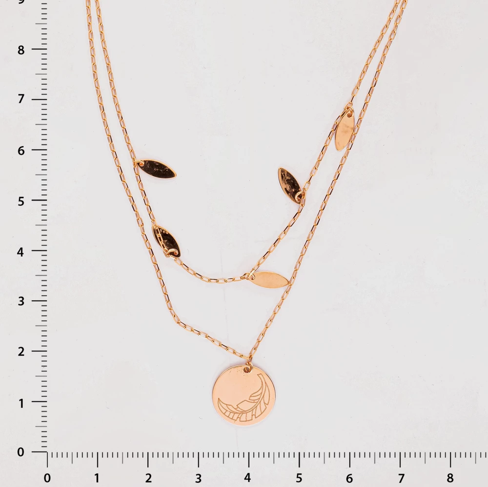 Колье из красного золота 585 пробы