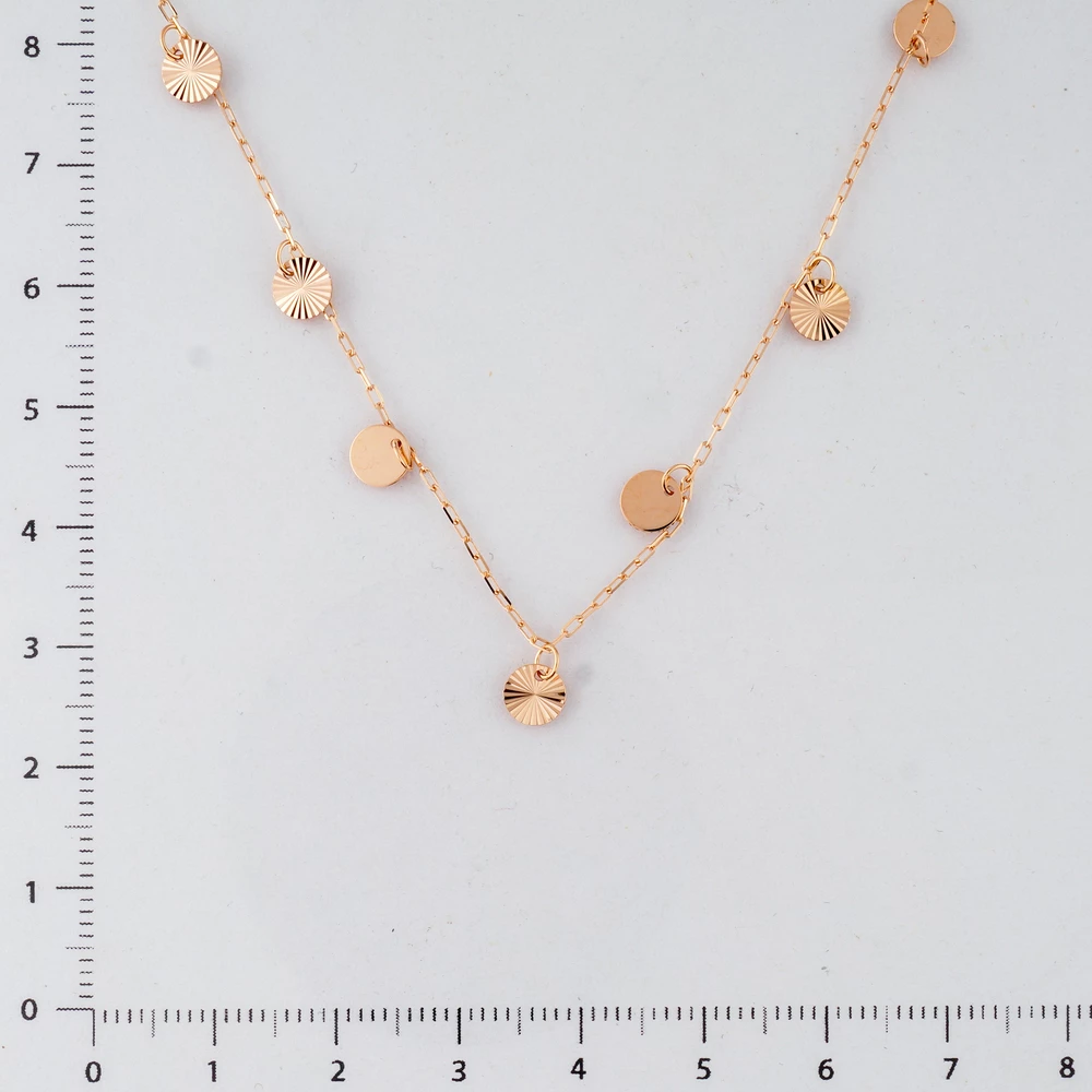 Колье из красного золота 585 пробы