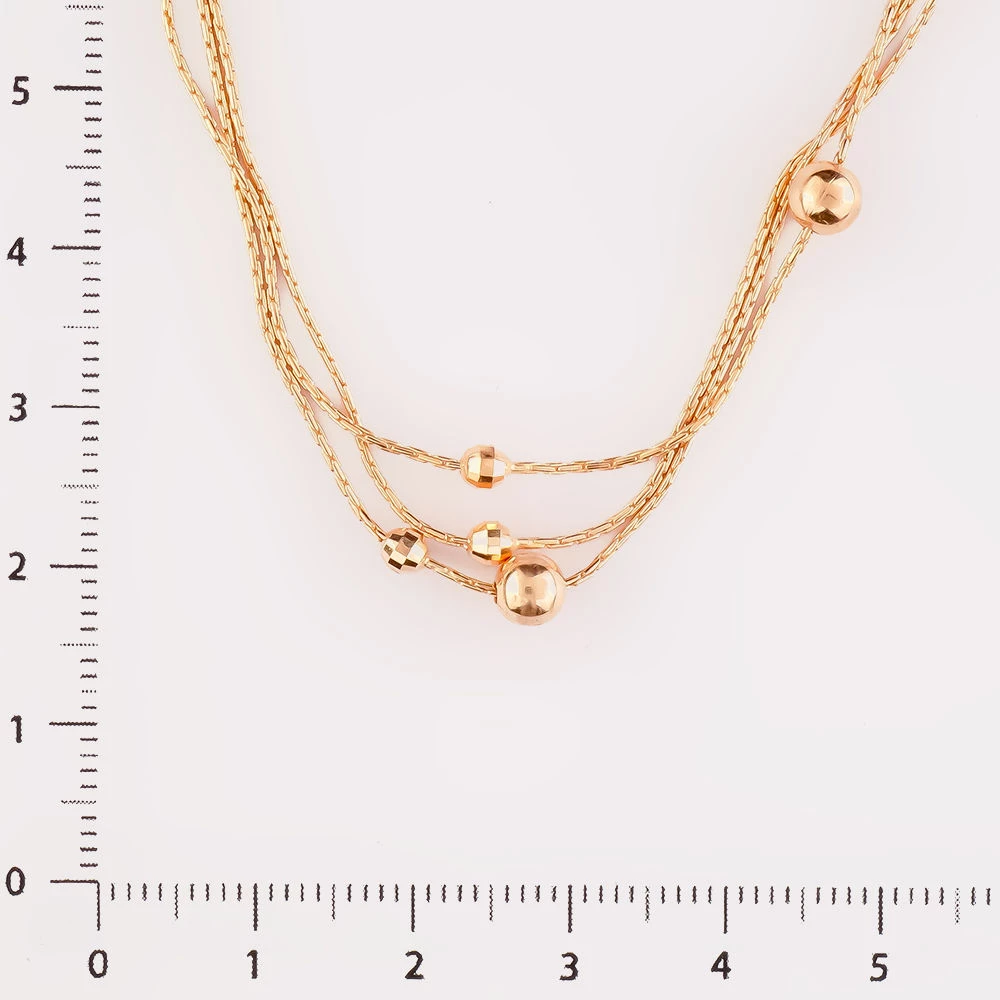 Колье из красного золота 585 пробы