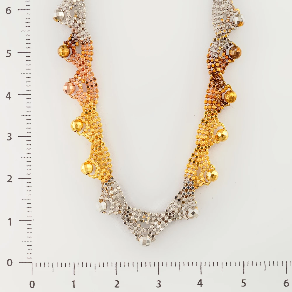 Колье из желтого золота 750 пробы