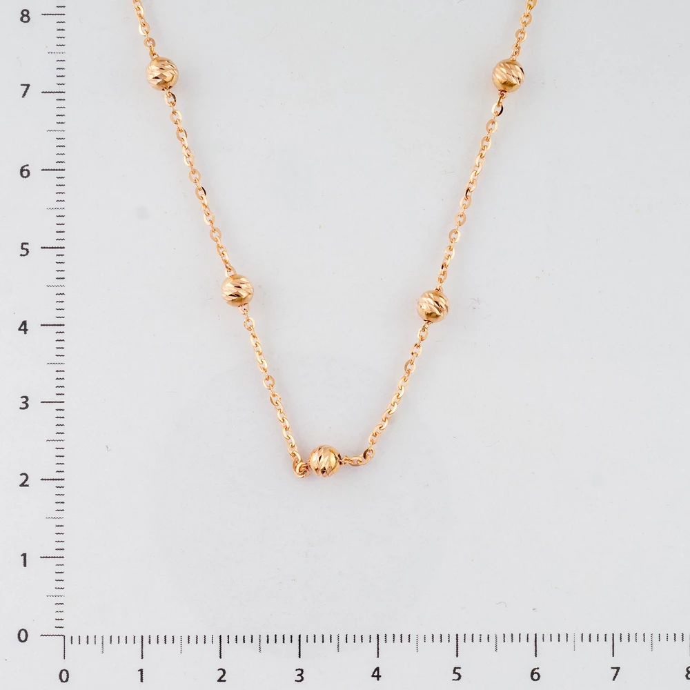 Колье из красного золота 585 пробы