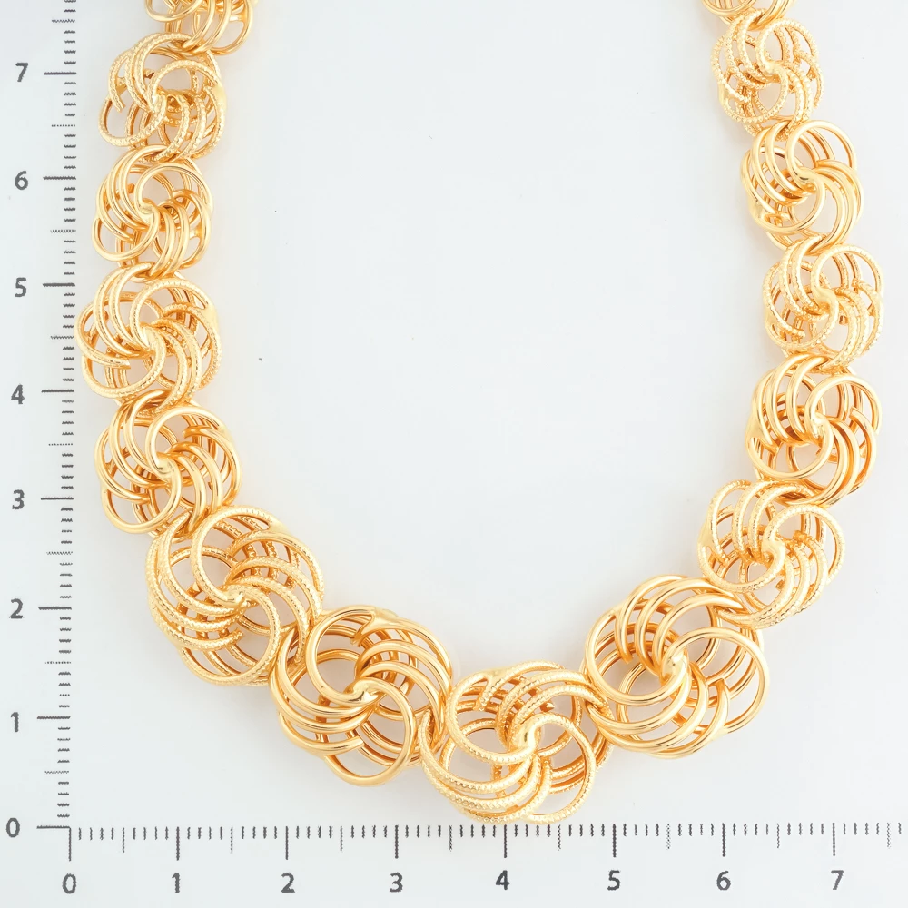 Колье из желтого золота 585 пробы