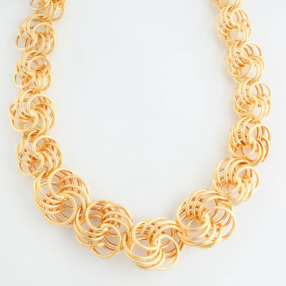 Колье из желтого золота 585 пробы