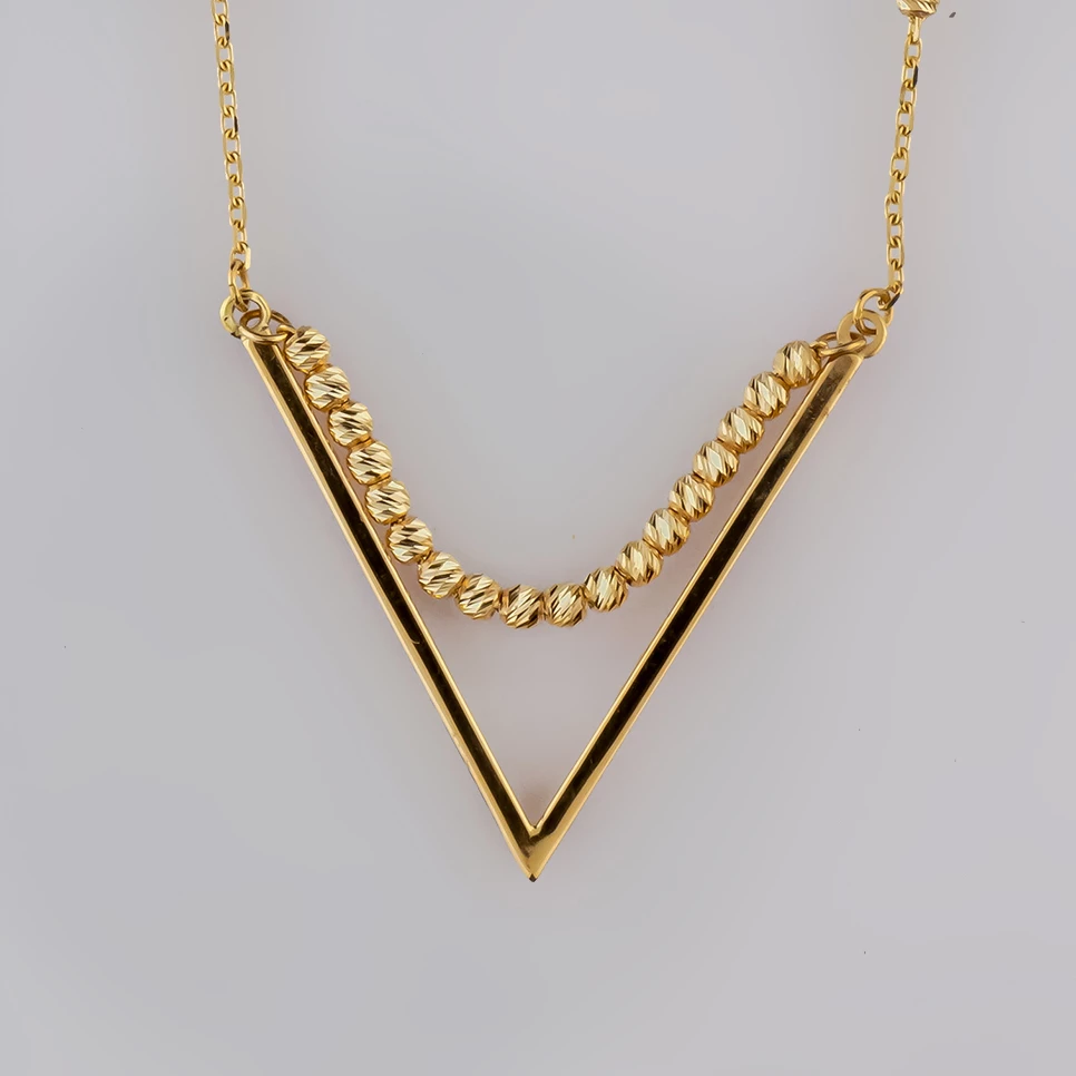 Колье из желтого золота 585 пробы