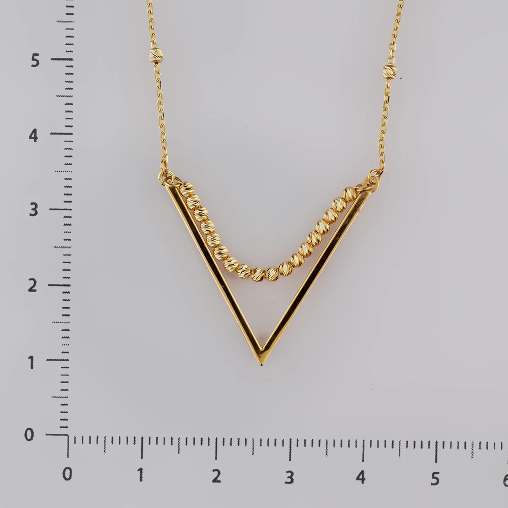 Колье из желтого золота 585 пробы