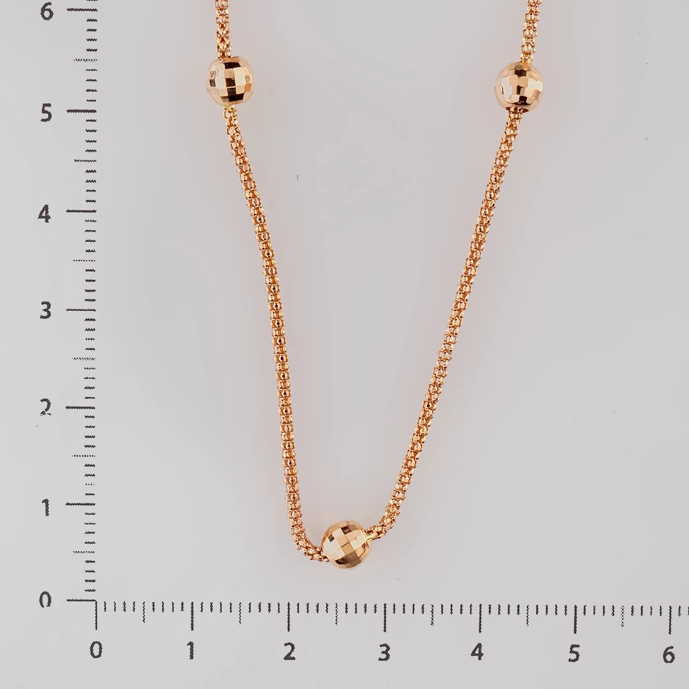 Колье из красного золота 585 пробы