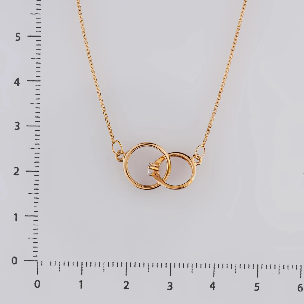 Колье из красного золота 585 пробы