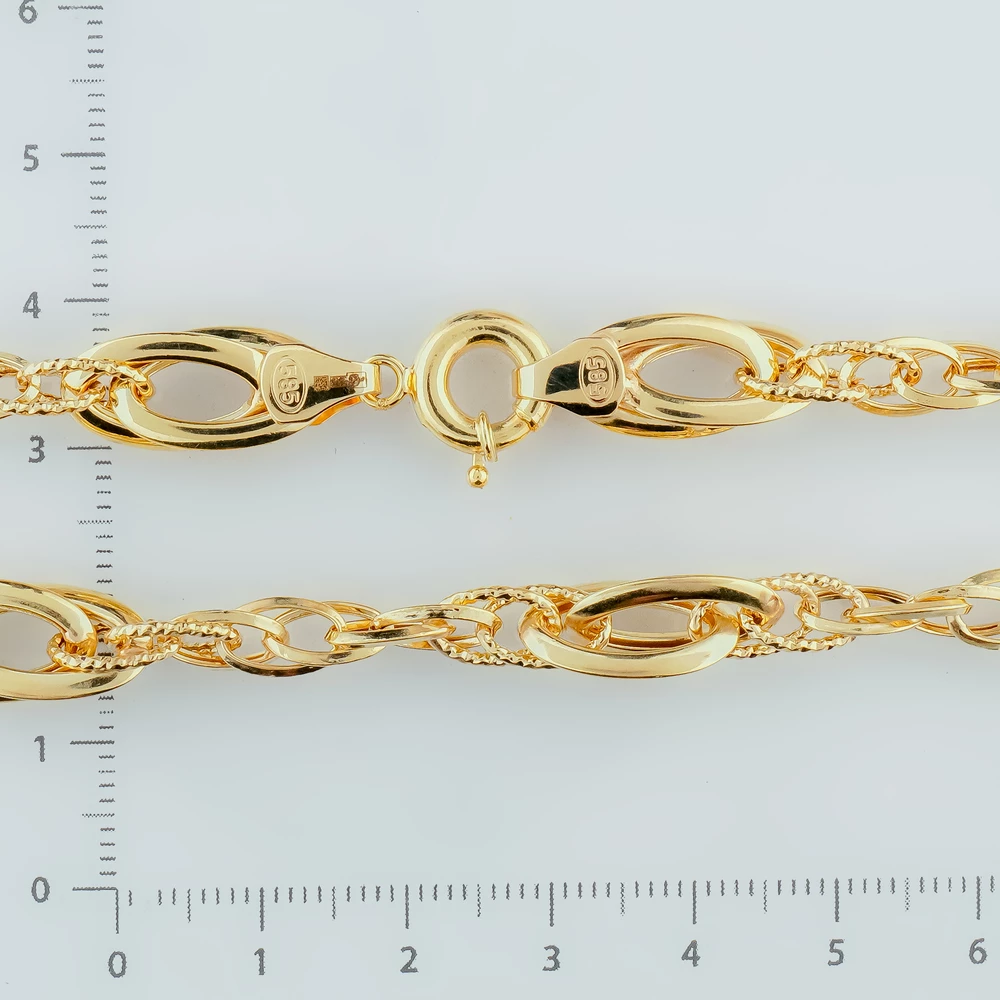 Колье из желтого золота 585 пробы