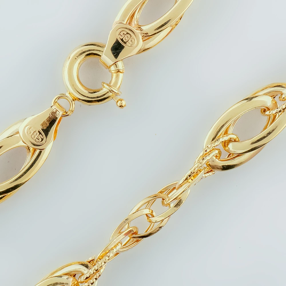 Колье из желтого золота 585 пробы