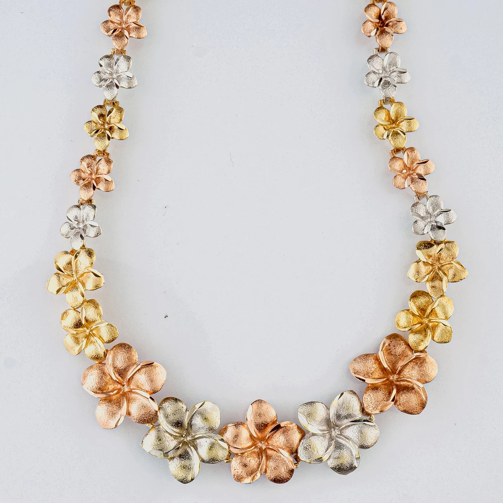 Колье с фианитом из желтого золота 585 пробы