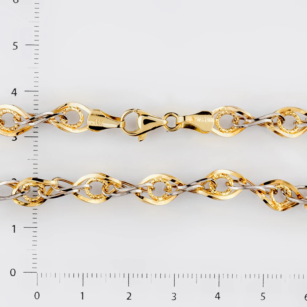 Колье из желтого золота 585 пробы