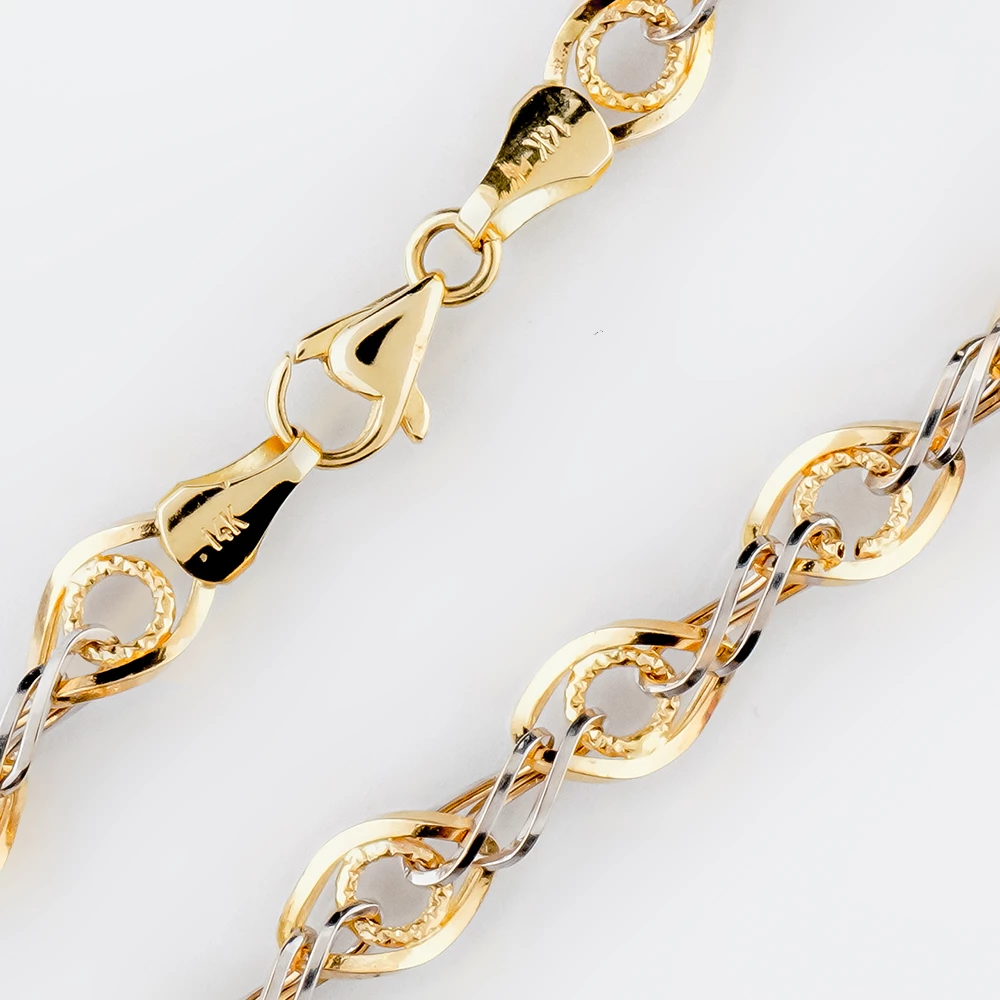 Колье из желтого золота 585 пробы