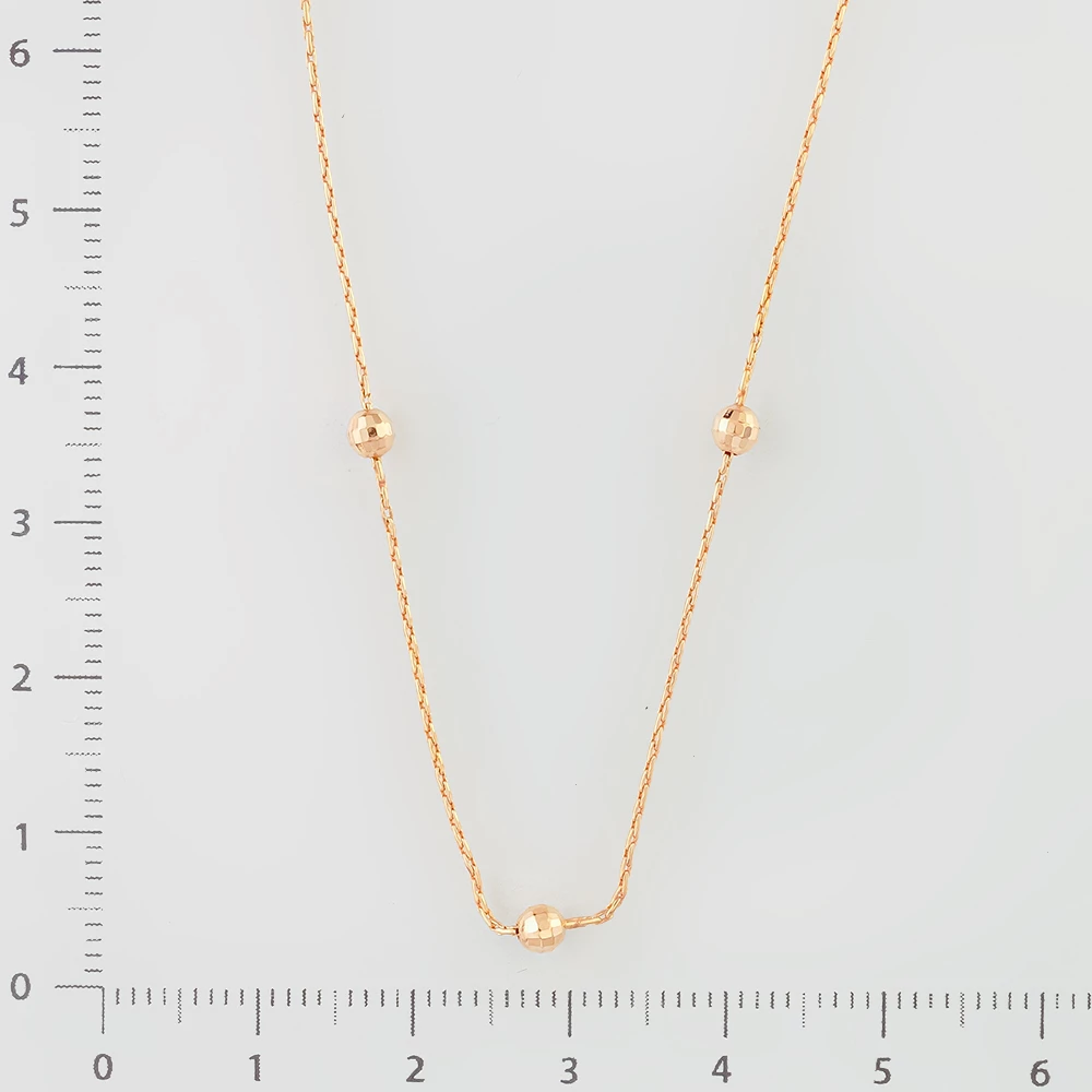 Колье из красного золота 585 пробы