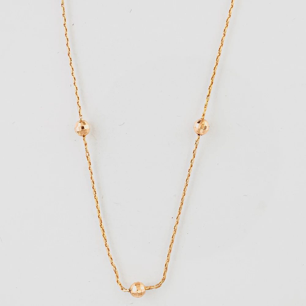 Колье из красного золота 585 пробы