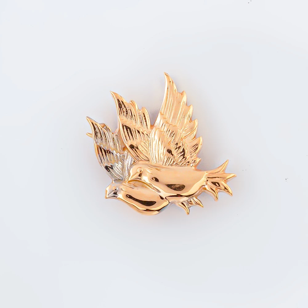 Брошь из красного золота 585 пробы