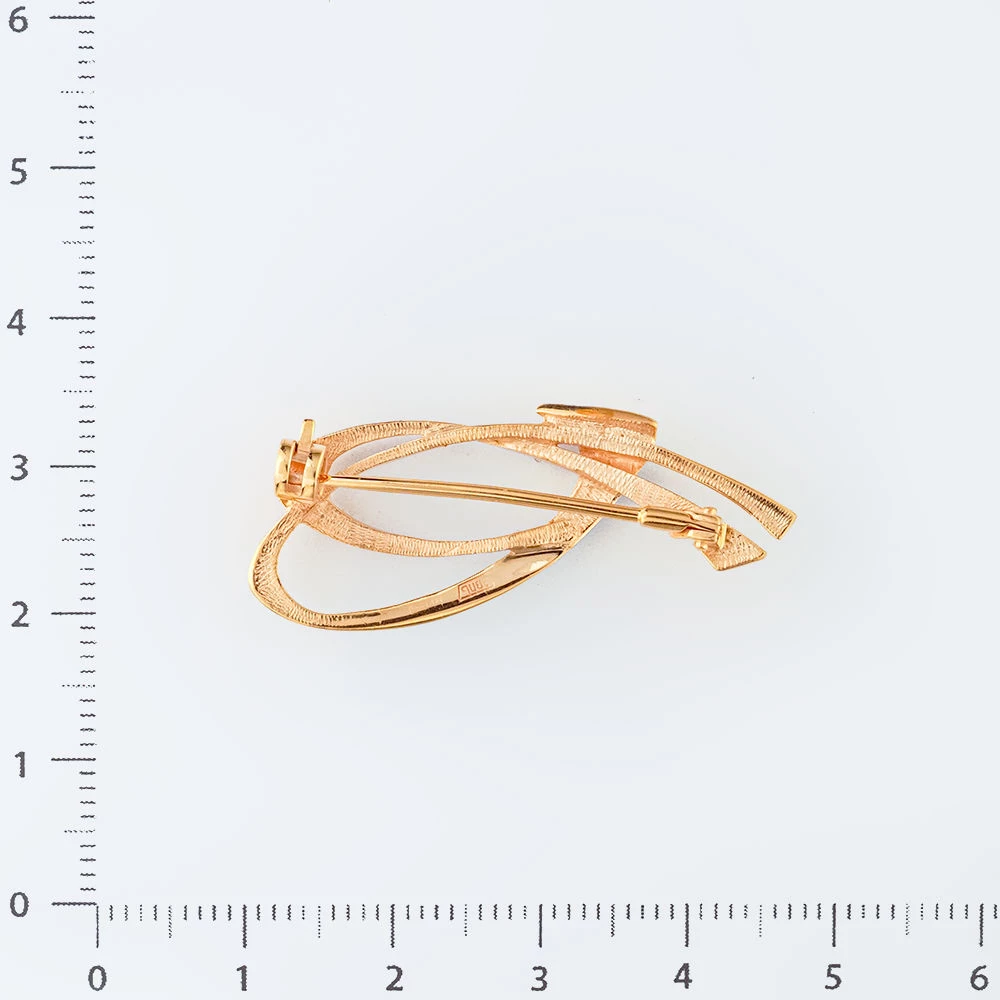 Брошь из красного золота 585 пробы