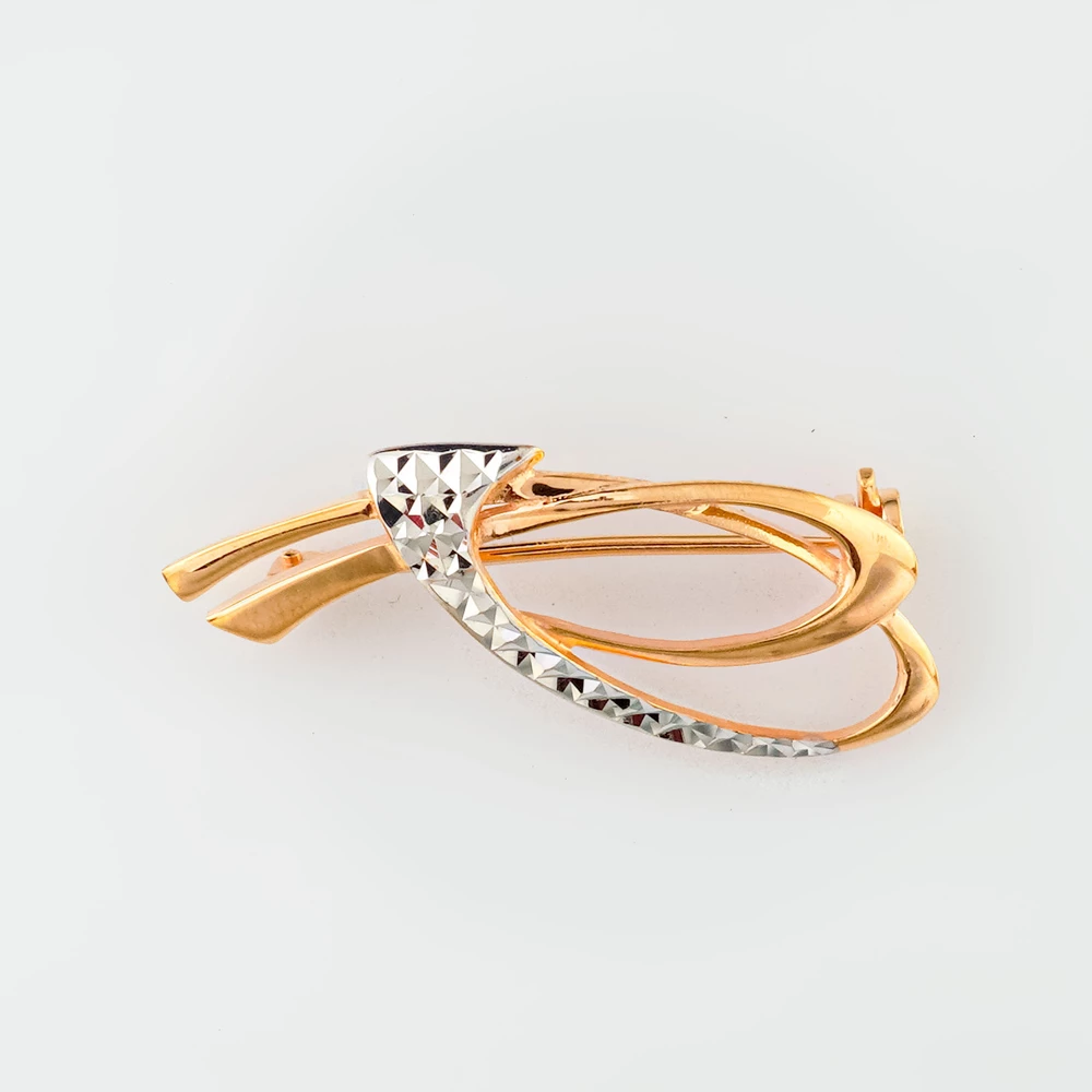 Брошь из красного золота 585 пробы