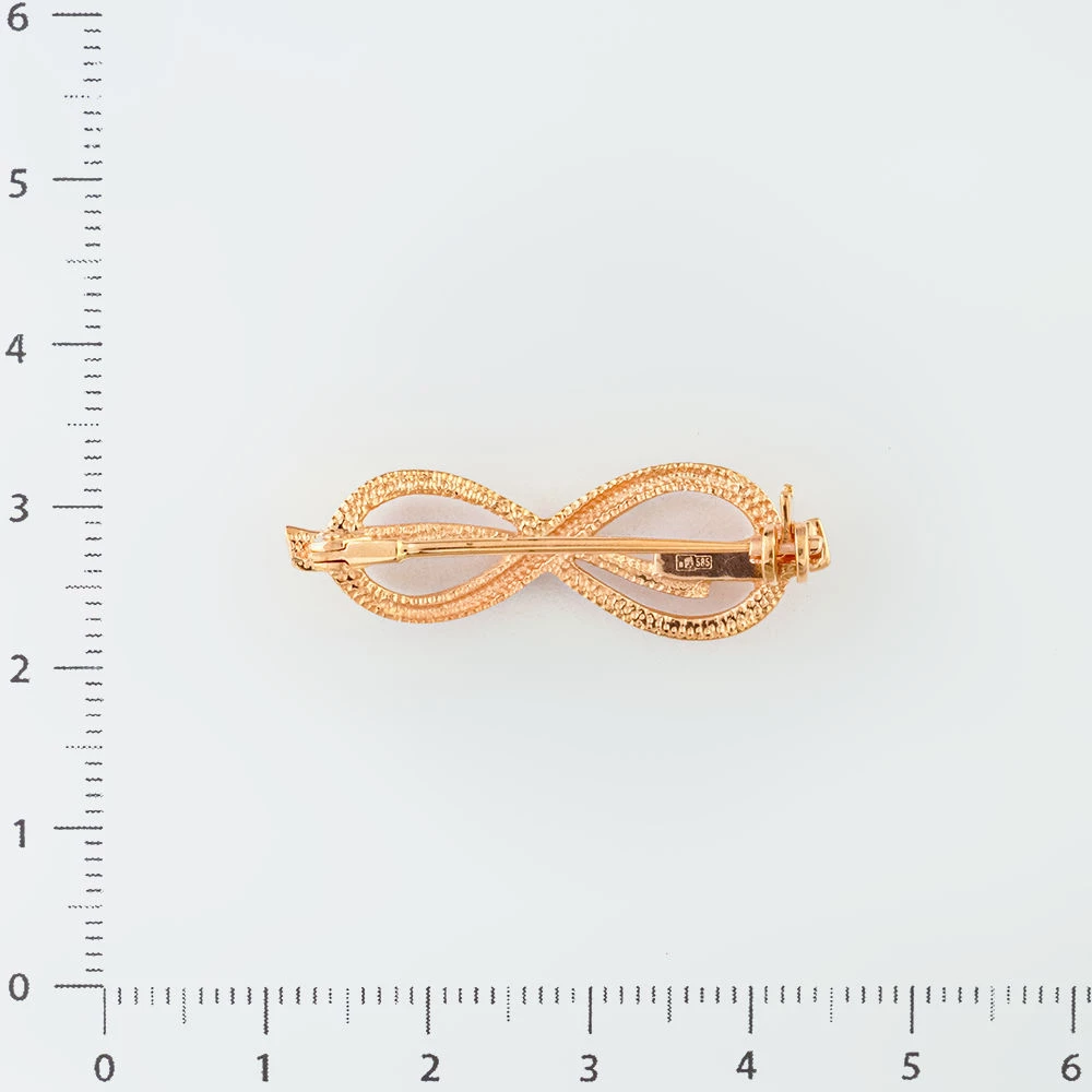 Брошь из красного золота 585 пробы