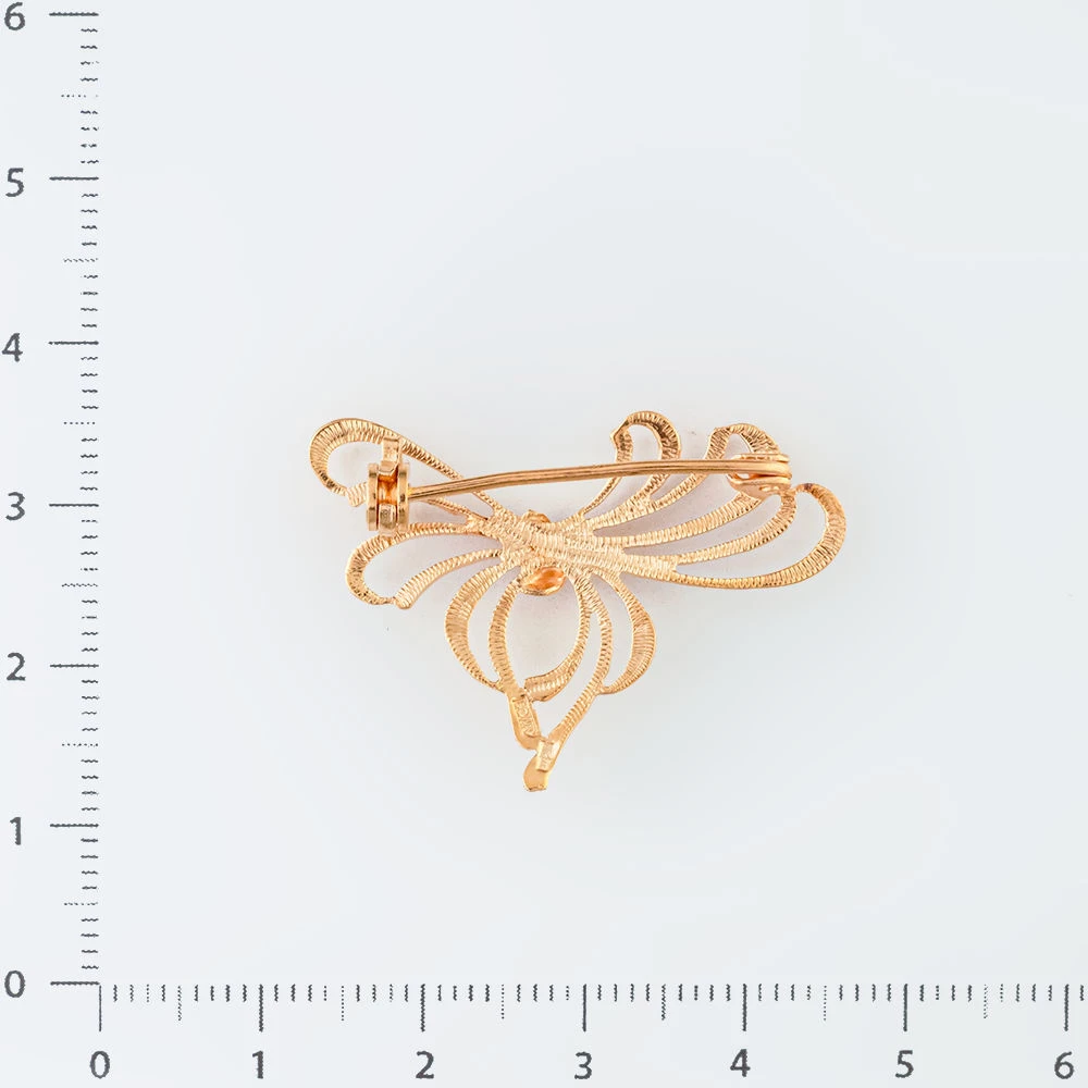 Брошь из красного золота 585 пробы