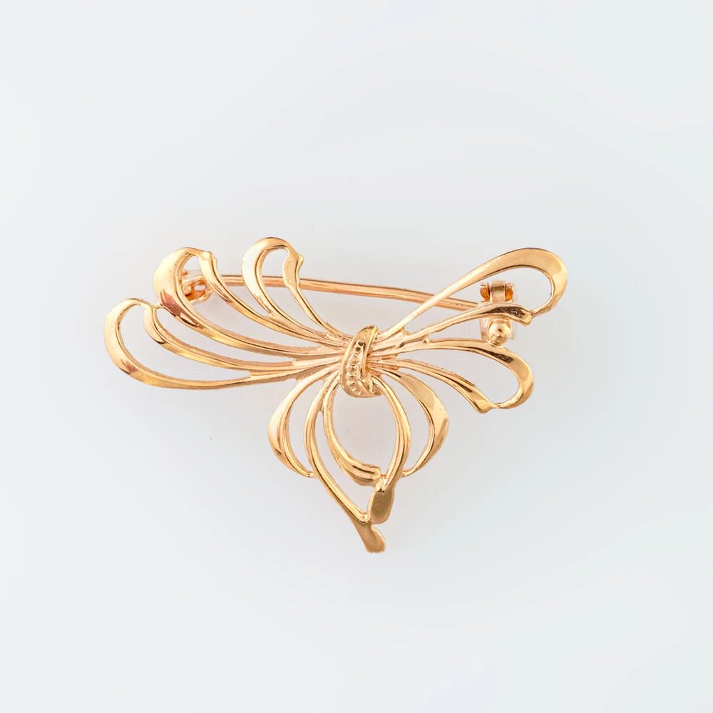 Брошь из красного золота 585 пробы