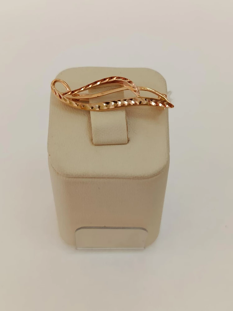 Брошь из красного золота 585 пробы