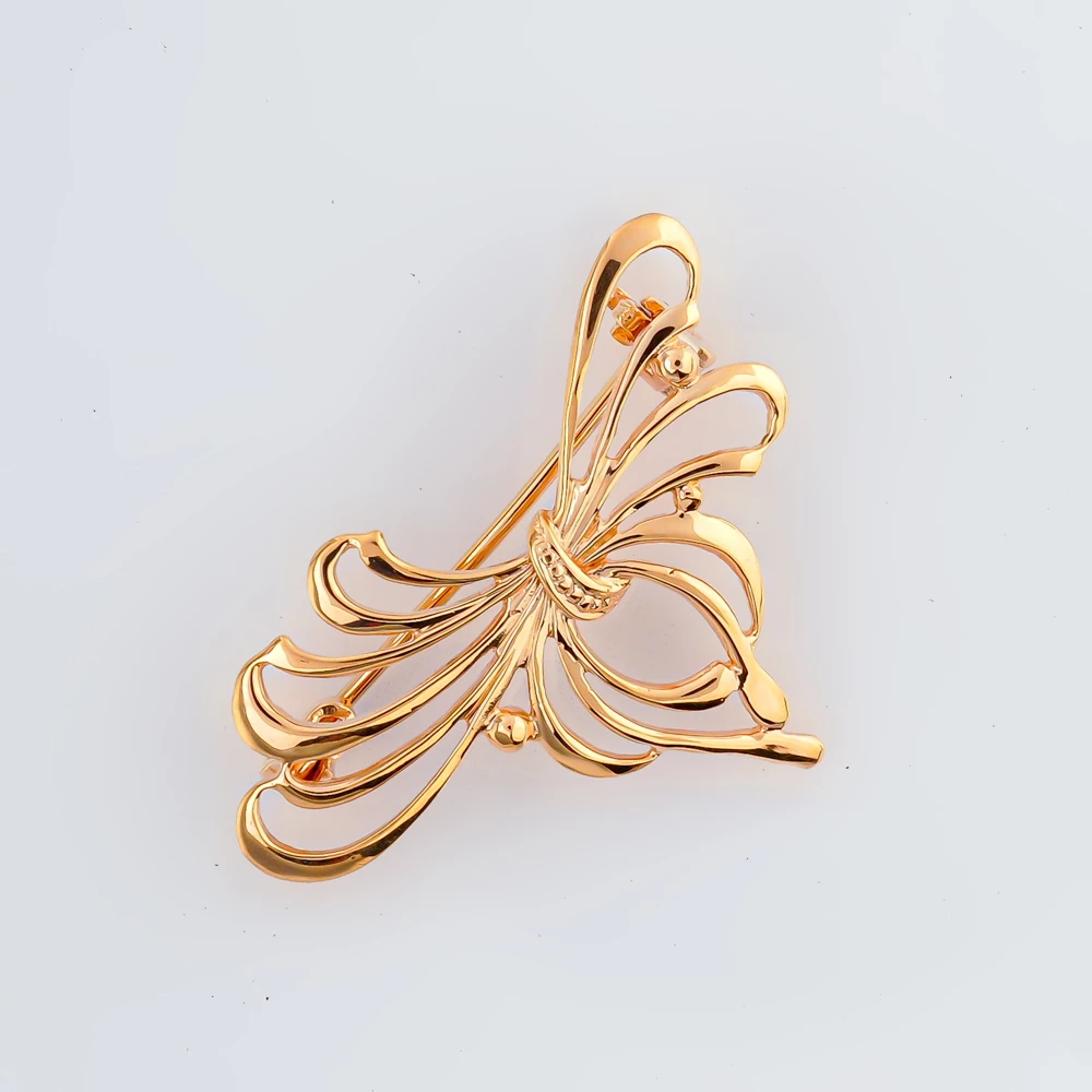 Брошь из красного золота 585 пробы