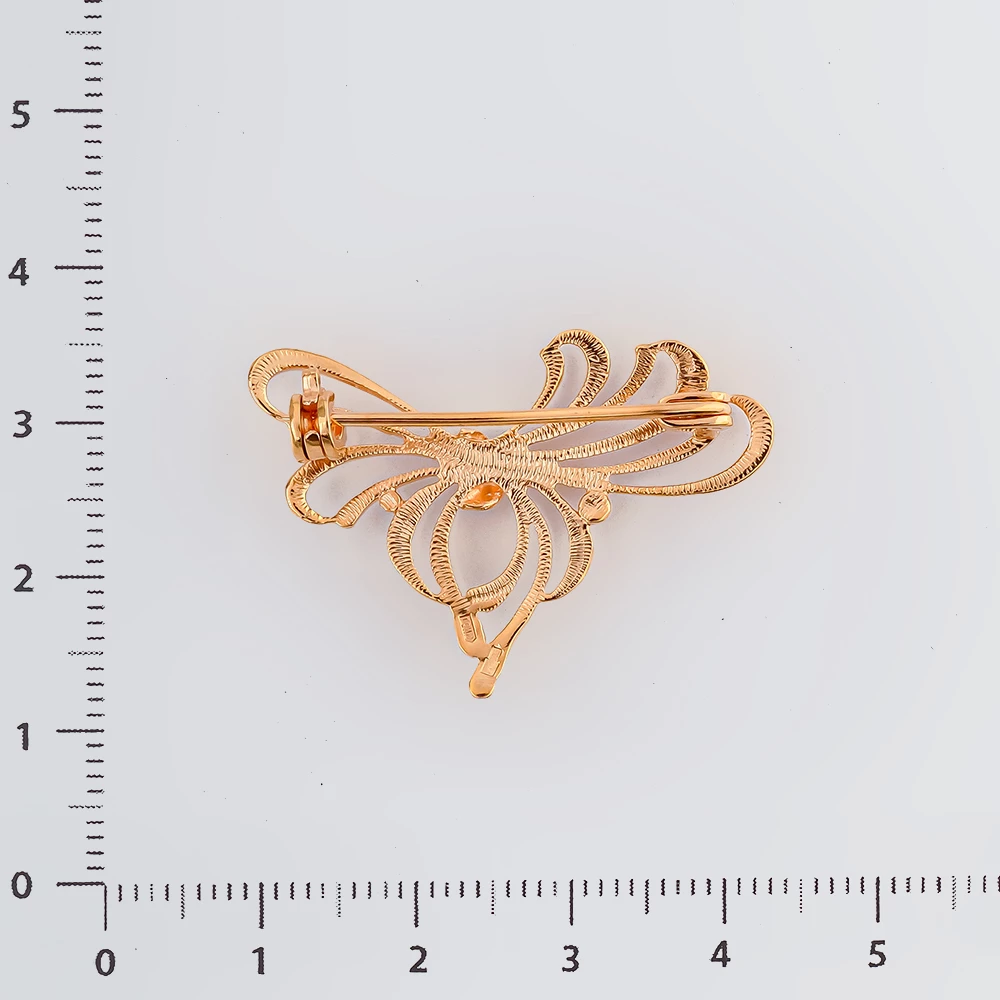 Брошь из красного золота 585 пробы